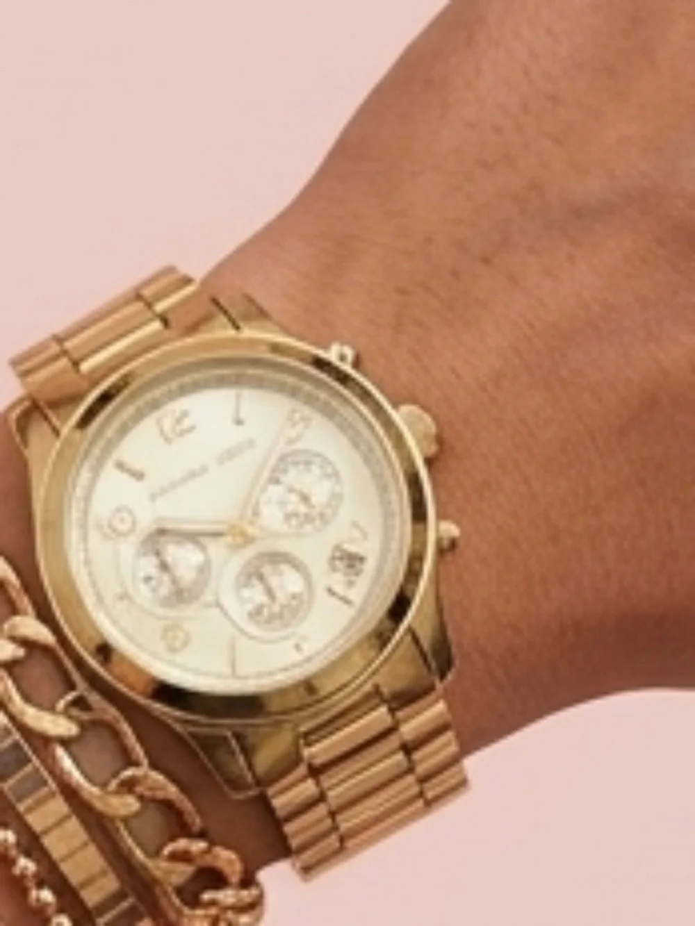 Gold Chronograph Watch- EUC!